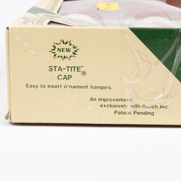 Vintage Pyramid Jumbo 2” Round Christmas Bulb Ornaments 15ct Red & Silver USA - Picture 9 of 10